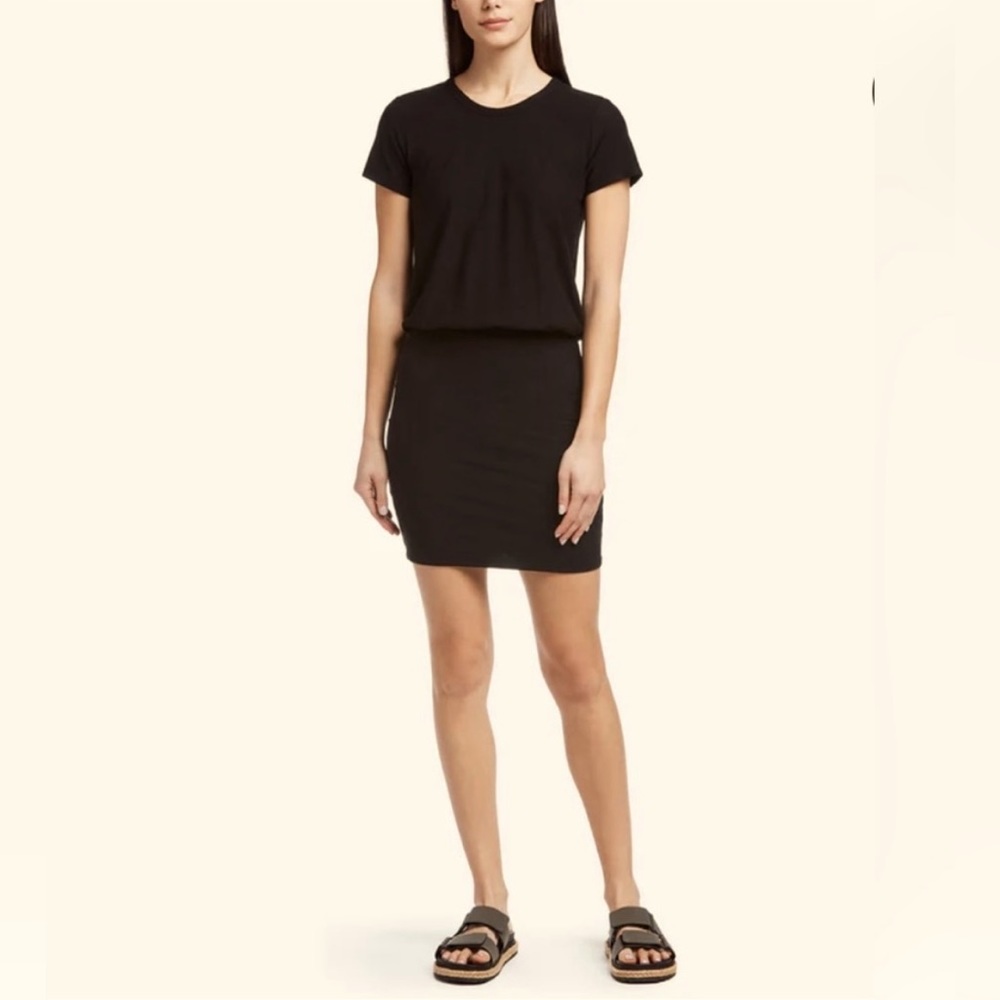 James Perse Black Jersey Casual Dress
